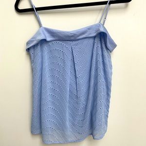 Textured Blue lace Tank top
